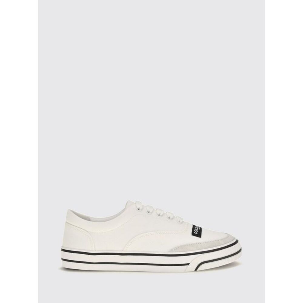 Dolce & Gabbana Dg Sailing Low-Top Sneakers In Leather And Cotton Canvas
